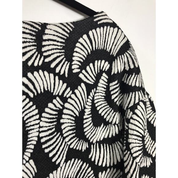 Anthropologie Maeve Windfall Textured White Black Short Mini Dress S Boho Summer - Picture 9 of 11